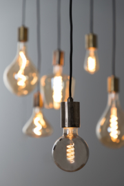 9900428 | Deco LED globe Ø9,5x14 cm LIGHT 4W - smoke E27 dimbaar | Light & Living 