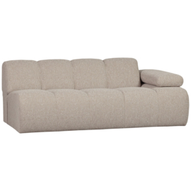 377456/7-EM | Mojo 2-zits element met arm (links of rechts) - bouclé beige melange | WOOOD