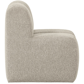 377519-EM | Mojo eetbank met rugleuning 84cm - bouclé beige melange | WOOOD