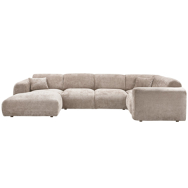 375075-N | Cloud hoekbank rechts - geweven chenille naturel | WOOOD