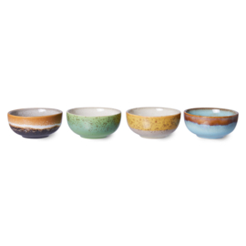 ACE7123 | 70s ceramics: XS bowls, castor (set of 4) | HKliving 