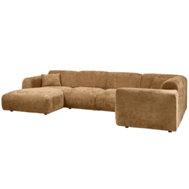 375075-H | Cloud hoekbank rechts - geweven chenille honinggeel | WOOOD