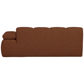 377456/7-RM | Mojo 2-zits element met arm (links of rechts) - bouclé roestbruin melange | WOOOD