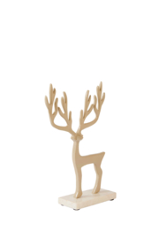 7624182 | Ornament 20x6x29 cm DEER - shiny sand | Light & Living - Wordt verwacht!