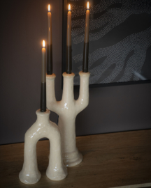 230259 | Candleholder Blix large - beige | By-Boo