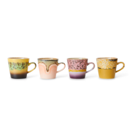 KST0018 | 70s ceramics: americano mugs, Radiant (set of 4) | HKliving