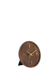 7114284 | Klok Ø15 cm VETI - mango hout bruin | Light & Living