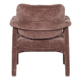 378090-R | Loom draaifauteuil - chenille structuur oudroze | WOOOD