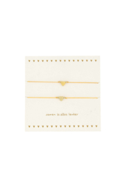 Kaart vriendschapsarmbandjes  hartje - off white/goud | Zusss