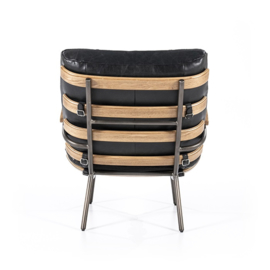 97621 | Fauteuil Bastiaan - zwart java leder | Eleonora