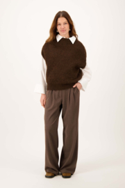 Nette broek met glittersteentje - taupe | Zusss
