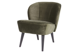 375690-156 | Sara fauteuil - fluweel warm groen | WOOOD