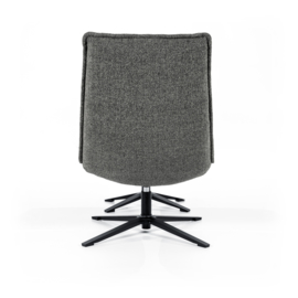  95591 | Fauteuil Marcus met voetenbank - antraciet baquer | Eleonora