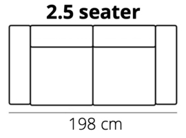 2,5-zits brede arm - Kreta 198x94 cm | Het Anker