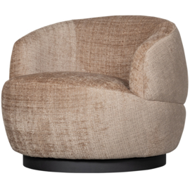 800037-S | Woolly draaifauteuil - chenille zand | BePureHome