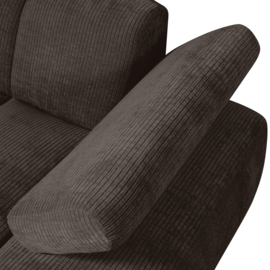 377459/60-B | Mojo chaise longue element (links of rechts) - ribstof bruin | WOOOD