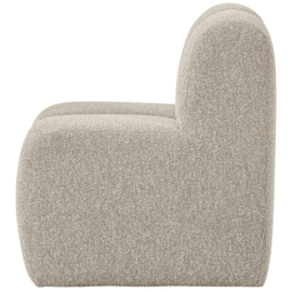 377519-EM | Mojo eetbank met rugleuning 84cm - bouclé beige melange | WOOOD