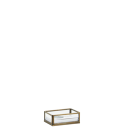 IB-2103760CL | Glass tray - antique brass | Madam Stoltz