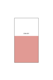 Servetten enjoy 11x20cm - wit/roze | Zusss
