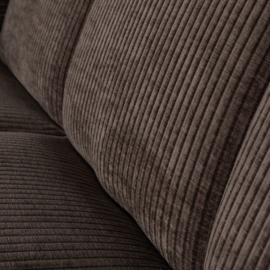 377462-B | Mojo eetbank met rugleuning 164cm - ribstof bruin | WOOOD