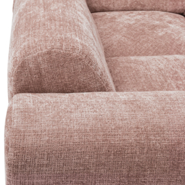 375074-T | Cloud hoekbank links - geweven chenille taupe/roze | WOOOD