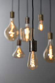 9900409 | Deco LED hoekig Ø6,5x14,5 cm 4W - amber E27 dimbaar | Light & Living - Binnenkort weer verwacht!