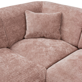 375075-T | Cloud hoekbank rechts - geweven chenille taupe/roze | WOOOD