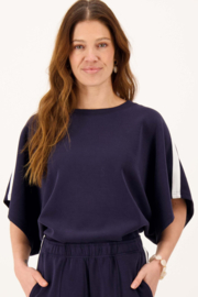 Top met vlindermouw - donkerblauw | Zusss 