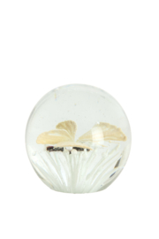 7622343 | Ornament Ø8x8 cm BUTTERFLY - glas crème | Light & Living 