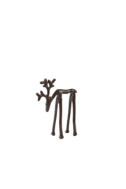 7623087 | Ornament 15x6x20 cm DEER - shiny eggplant | Light & Living - Wordt verwacht!