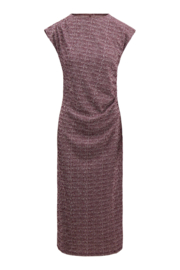 Jersey jurk met grafische print - wit/port | Zusss