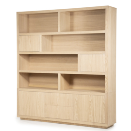 96289 | Kabinet Helsinki 200x220cm 2-delig 4-drs. 2 laden - naturel | Eleonora