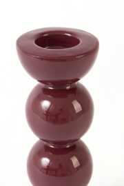 6086279 | Kandelaar Ø7,5x20,5 cm NYONS - burgundy | Light & Living - Eind oktober verwacht!