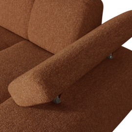 377459/60-RM | Mojo chaise longue element (links of rechts) - bouclé roestbruin melange | WOOOD