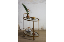 800691-B | Push trolley - metaal antique brass | BePureHome