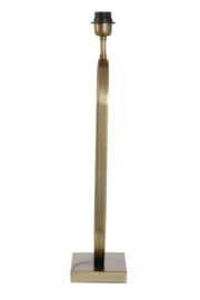 Compleet: Lampvoet JAMIRI antiek brons + Kap cilinder LIVIGNO donkergrijs | Light & Living - SHOWROOMMODEL, alleen afhalen!