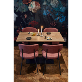 377346 | Bistro dubbele vierkante buisvoet - metaal matzwart 72x80x40cm | WOOOD