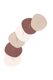 Set van 6 onderzetters happy home - multicolor | Zusss 