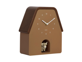 KA6162BR | Wall Clock Highland Cow Cuckoo - Mocha brown | Karlsson by Present Time - Medio november verwacht!