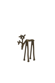 7623018 | Ornament 15x6x20 cm DEER - mat bruin/brons | Light & Living - Wordt verwacht!