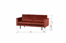 800542-205 | Rodeo bank 2-zits - velvet chestnut | BePureHome