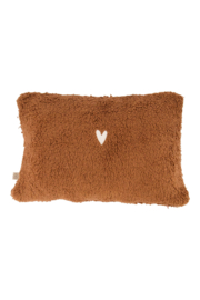 Kussen teddy little love 35x25cm - bruin | Zusss