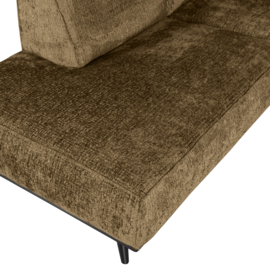 378652-BR | Statement hoekbank links - structure velvet brass | WOOOD