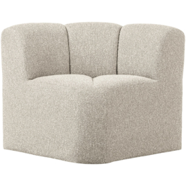 377533-EM | Mojo eetbank hoek met rugleuning - bouclé beige melange | WOOOD