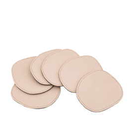 736580 | Delcia organic coasters S/6 - beige | PTMD