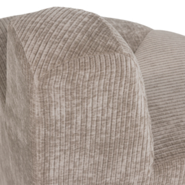 377901- D | Mojo eetbank hoek rond rugleuning - rib donkerzand | WOOOD