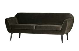 340451-G | Rocco sofa 187 cm - fluweel warm groen | WOOOD