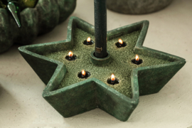 734662 | Yensiel star bowl candleholder - dark brown | PTMD - Begin november verwacht!