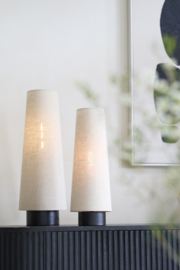 1891412 | Tafellamp Ø19x52,5 cm HOWIE - mat zwart+naturel | Light & Living