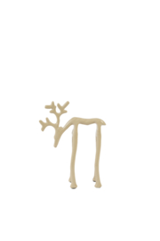 7623082 | Ornament 15x6x20 cm DEER - shiny sand | Light & Living - Wordt verwacht!